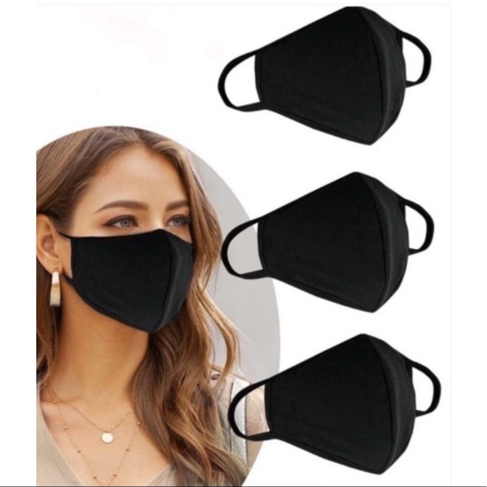 New- 2 Made in USA Black Unisex Masks - Picture 2 of 3